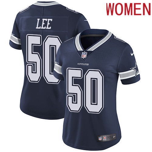 2019 Women Dallas Cowboys 50 Lee blue Nike Vapor Untouchable Limited NFL Jersey style 2